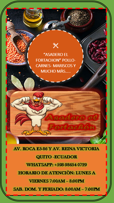 Carta de Restaurante Asadero El Fortachòn en quito, pichincha — página 6